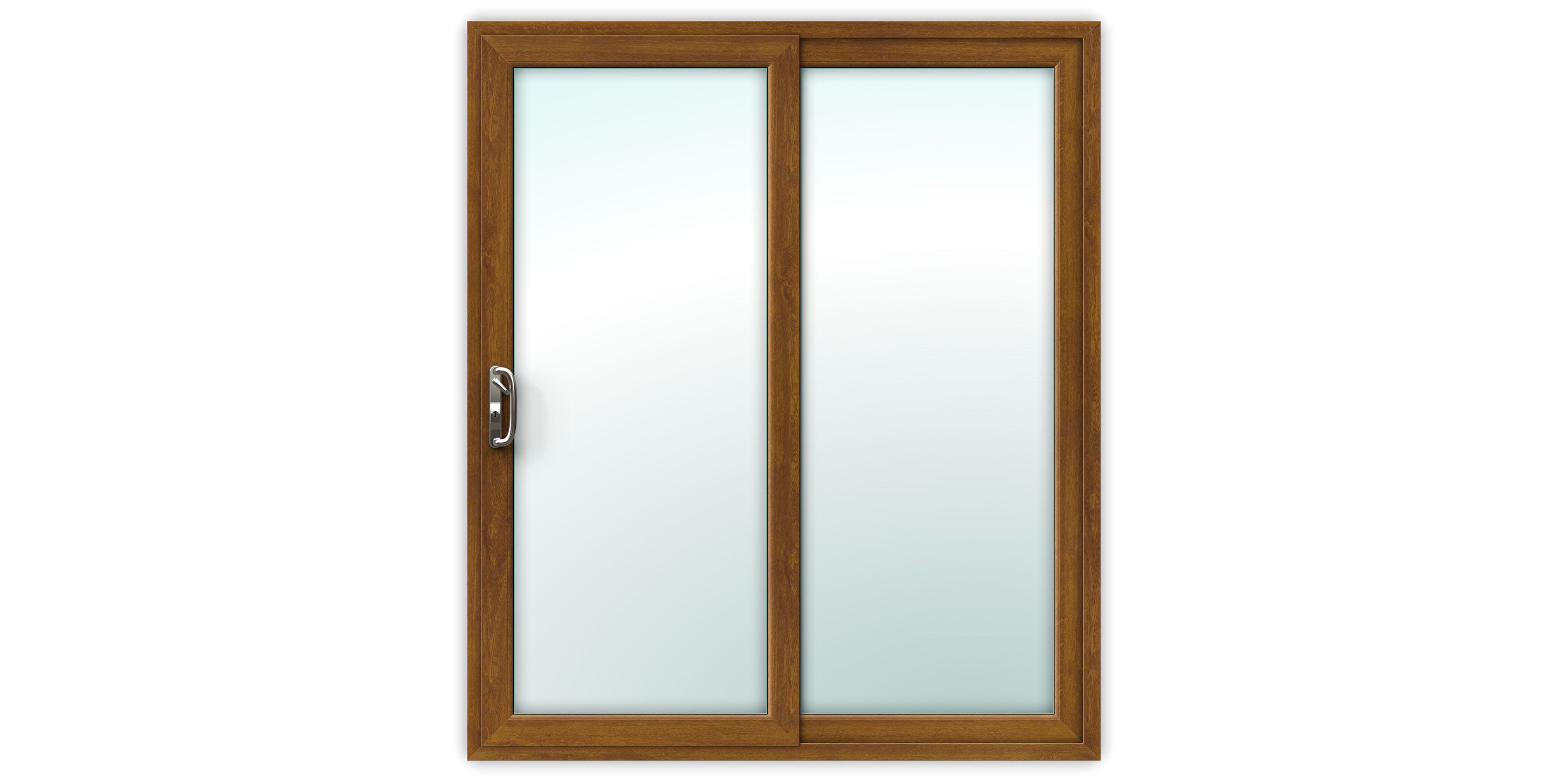6ft Golden Oak uPVC Sliding Patio Doors Flying Doors